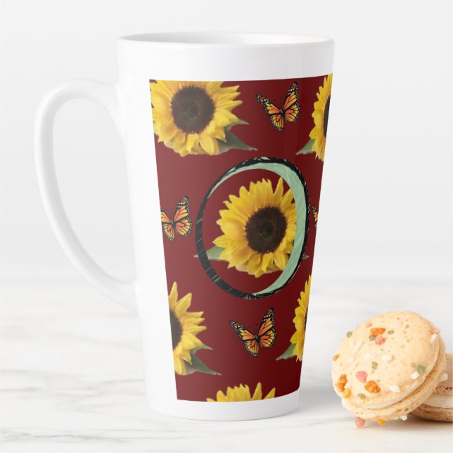 Sonnenblume Schmetterling Latte Tasse (Beispiel)