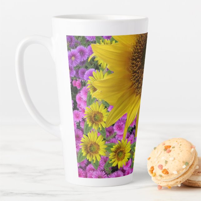 Sonnenblume Schmetterling Latte Tasse (Beispiel)