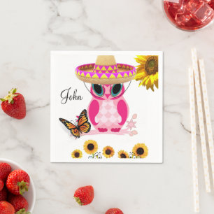 Sonnenblume Schmetterlingspapier Napkins Serviette