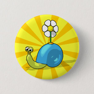 SONNENBLUME-SCHNECKE Knopf Button