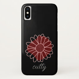 Sonnenblume Schwarz Rosa & Braun Case-Mate iPhone Hülle