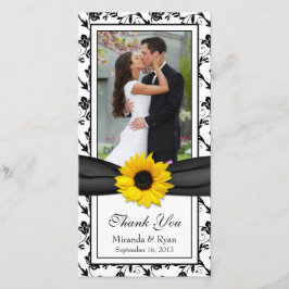 Sonnenblume Schwarze Blume Band Hochzeit Vielen Da Dankeskarte