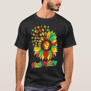 Sonnenblume Schwarze Geschichte Monat Afrikanische T-Shirt