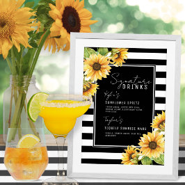 Sonnenblume Schwarzer Streifen Signature Drinks Ho Poster