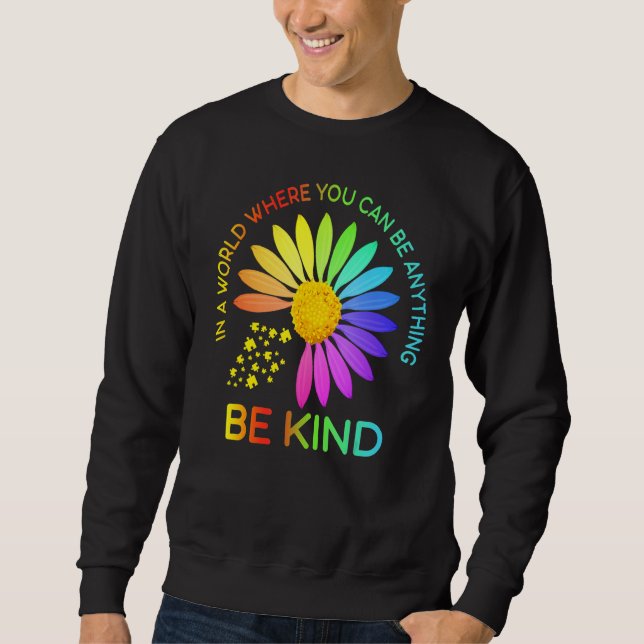 Sonnenblume Sei Freundlich Puzzle Unterstützt Auti Sweatshirt (Vorderseite)