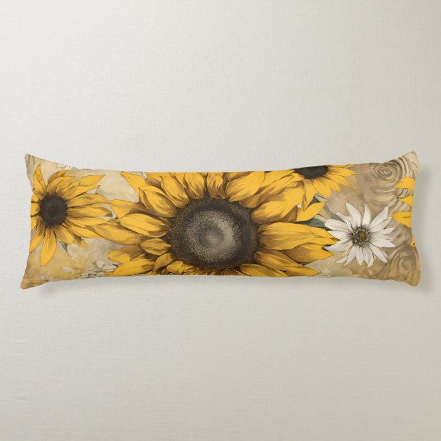 Sonnenblume Seitenschläferkissen (Vorderseite)