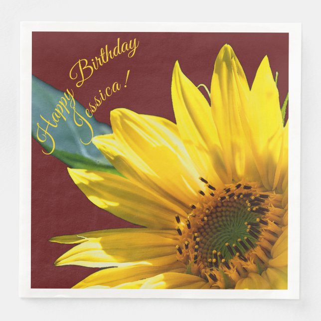 Sonnenblume Serviette (Vorderseite)