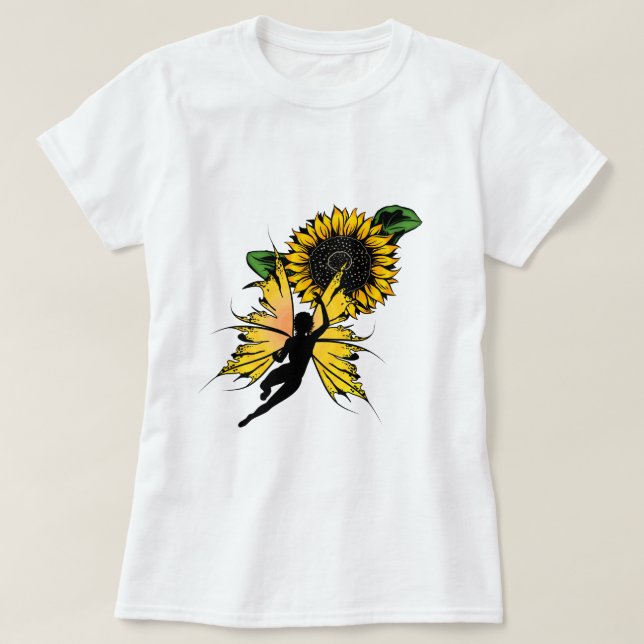 Sonnenblume Shadow Fairy T-Shirt (Design vorne)