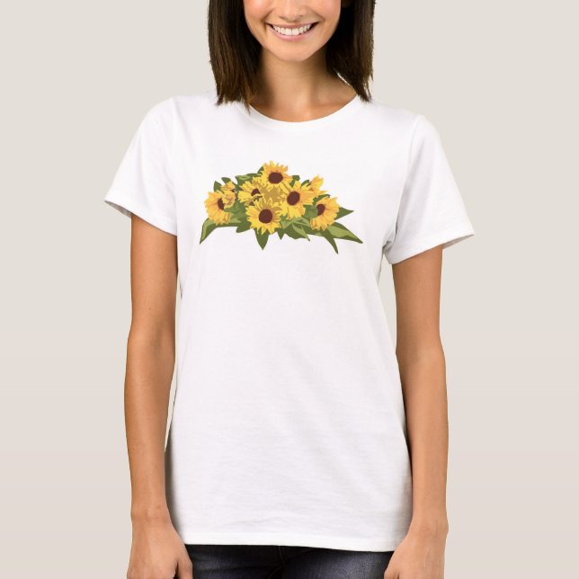 Sonnenblume-Shirt KRW Ladys T-Shirt (Vorderseite)
