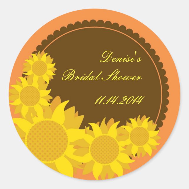 Sonnenblume Siegel Sticker (Vorderseite)