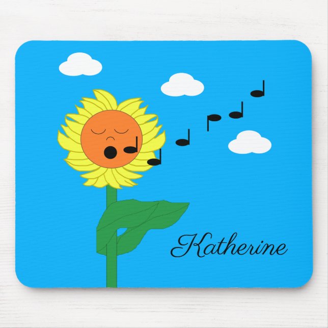 Sonnenblume singend mousepad (Vorne)