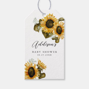 Sonnenblume Sommer Baby Dusche Geschenkanhänger