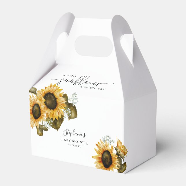 Sonnenblume Sommer Baby Dusche Geschenkschachtel (Vorderseite)