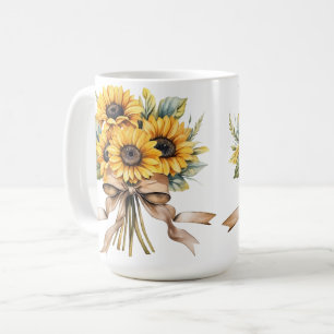 Sonnenblume Sommer Gelb Aquarell  Kaffeetasse