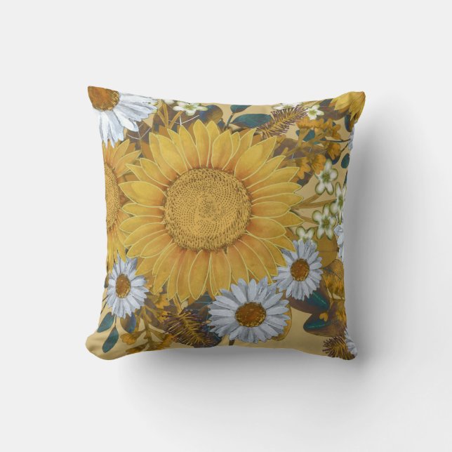 Sonnenblume Sommergarten Kopfkissen Kissen (Vorderseite)