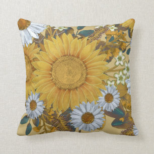 Sonnenblume Sommergarten Kopfkissen Kissen