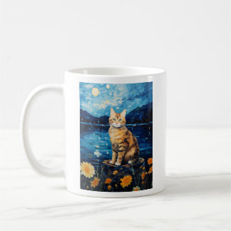 Sonnenblume Sonata mit einer Vintagen Katze-Maus: Kaffeetasse