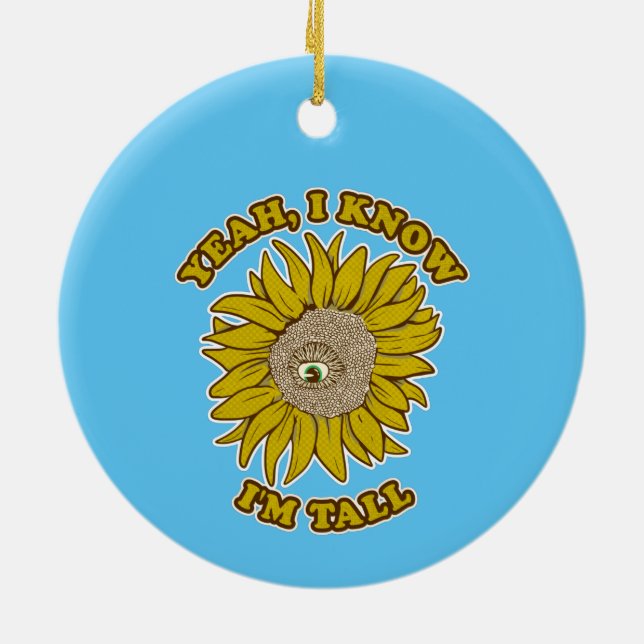 Sonnenblume Sonnenblume Große Person Keramik Ornam Ornament (Hinten)
