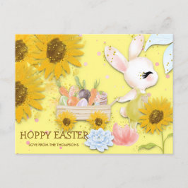 Sonnenblume Sonnenfrühlingshoppe Ostergelb Feiertagspostkarte