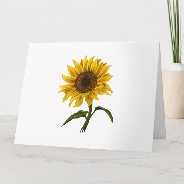 Sonnenblume Sonnenschein Blume Wasserfarben Karte (Vorderseite)