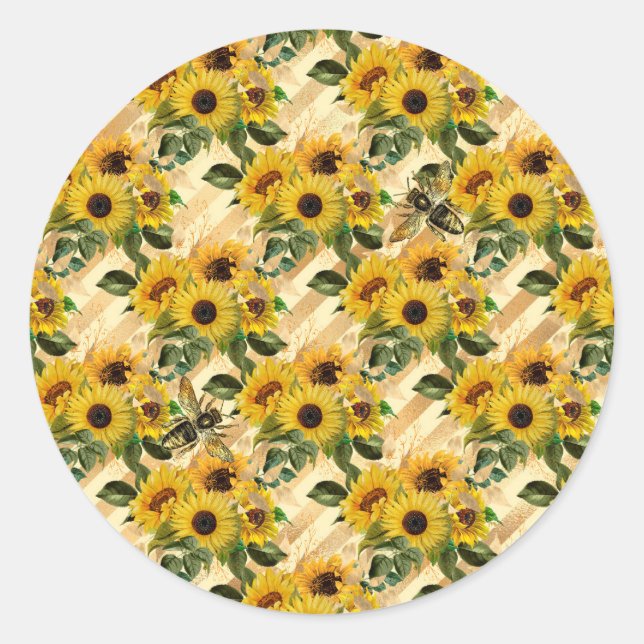 Sonnenblume spendet Sonnenblume ist ein LieblingsE Runder Aufkleber (Vorderseite)