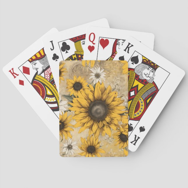 Sonnenblume Spielkarten (Rückseite)