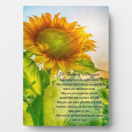 Sonnenblume St. Theresa Gebet Fotoplatte
