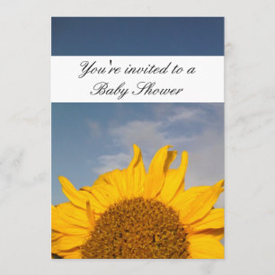 Sonnenblume-steigende Babypartykarte Einladung