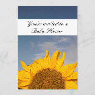 Sonnenblume-steigende Babypartykarte Einladung