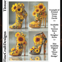 Sonnenblume Stiletto Heel Art DT3L Decoupage