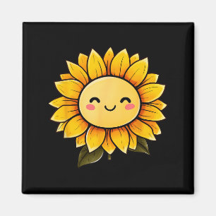 Sonnenblume Süße Blume Glückliche Blume Lustige Gr Magnet