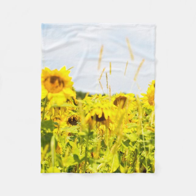 Sonnenblume-TagesFleece-Decke Fleecedecke (Vorderseite)