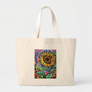 Sonnenblume-Tasche - 281 Sonnenblume-Schönheit Jumbo Stoffbeutel