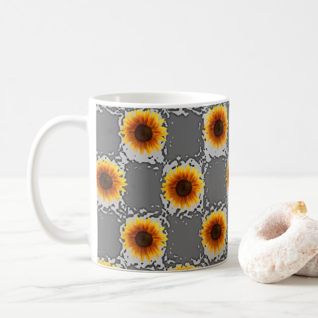 Sonnenblume-Tasse Kaffeetasse (Mit Donut)
