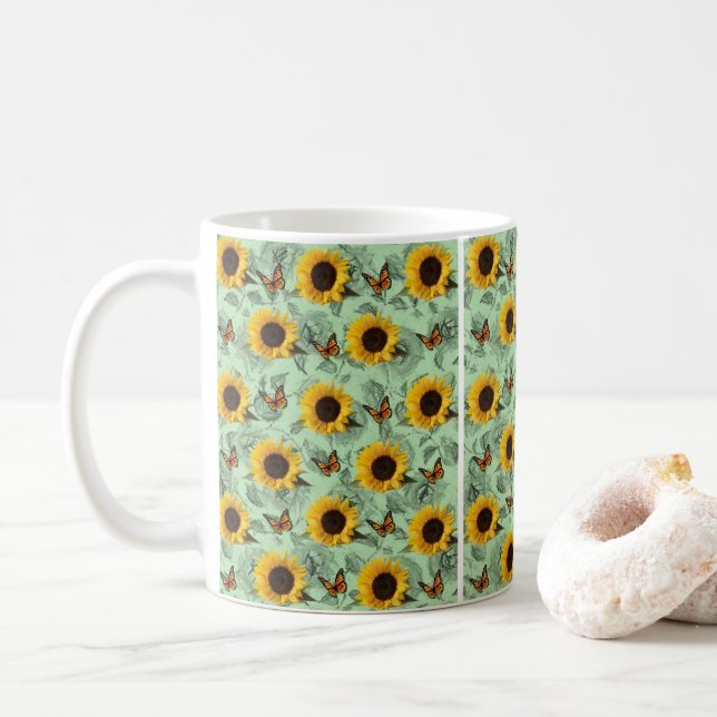 Sonnenblume-Tasse Kaffeetasse (Mit Donut)
