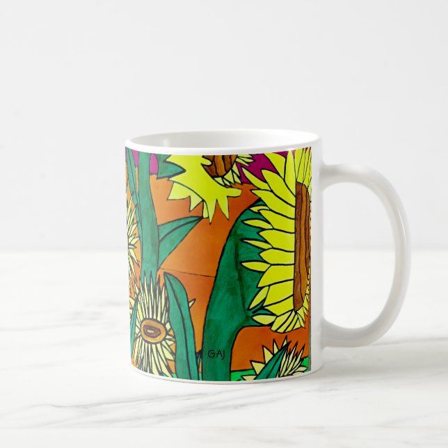 Sonnenblume-Tasse Kaffeetasse (Rechts)