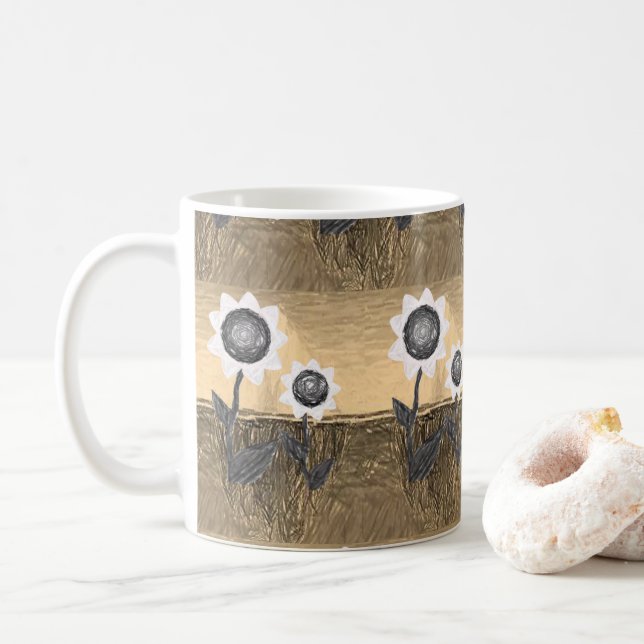 Sonnenblume-Tasse Kaffeetasse (Mit Donut)