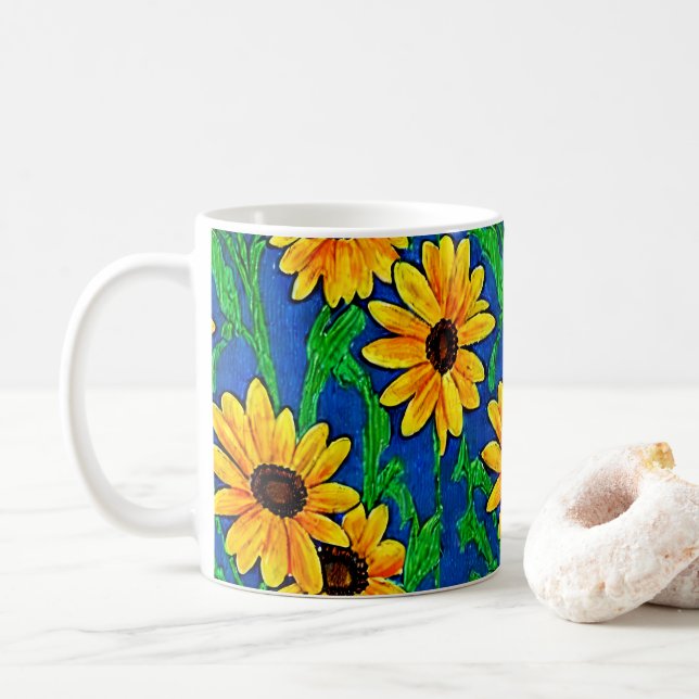 Sonnenblume-Tasse Kaffeetasse (Mit Donut)