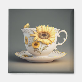 Sonnenblume Teacup Magnet