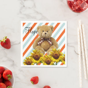 Sonnenblume Teddy Bären Papier Napkins Serviette