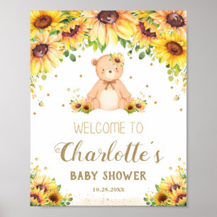 Sonnenblume Teddy Bear Baby Dusche Geburtstag Begr Poster