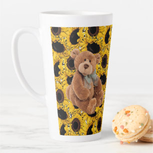 Sonnenblume Teddy Bear Latte Tasse