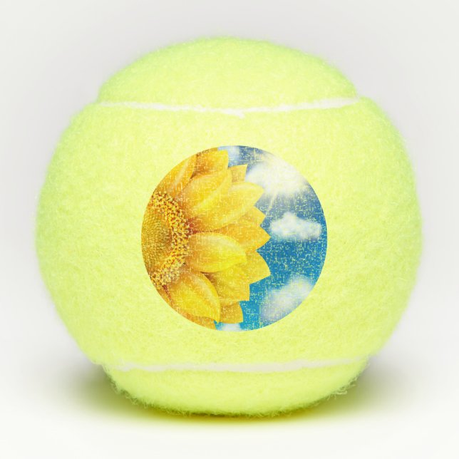 Sonnenblume Tennisbälle (Vorderseite)