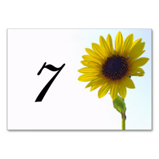 Sonnenblume-Tischnummer Tischnummer