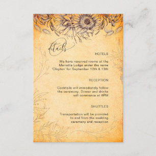 Sonnenblume Toskana Herbst Textur Tracera Begleitkarte