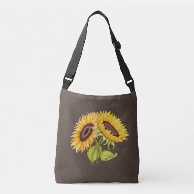 Sonnenblume Tragetaschen Mit Langen Trägern (Vorderseite)