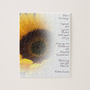 Sonnenblume Traum Gedicht Puzzle mit Zinn