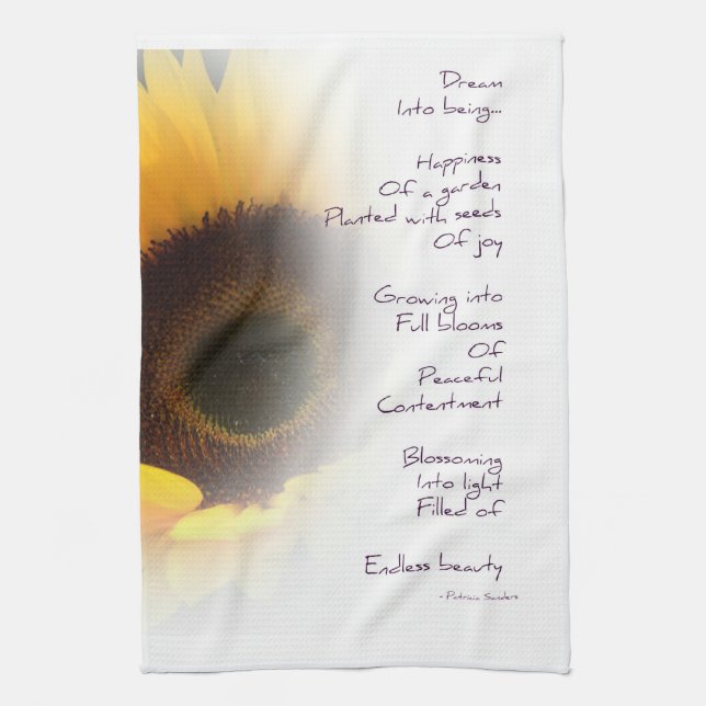 Sonnenblume-Traumgedicht Handtuch (Vertikal)