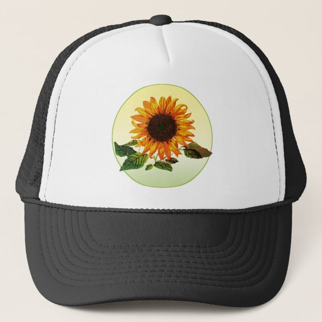 Sonnenblume Truckerkappe (Vorderseite)