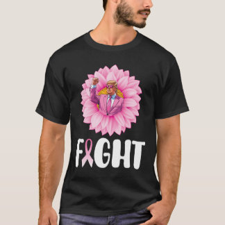Sonnenblume Trump Bekämpfe Brustkrebs Bewusstsein  T-Shirt